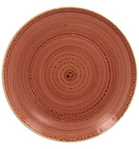 Assiette coupe plate rond orange porcelaine vitrifiée Ø 29,3 cm Twirl Rak