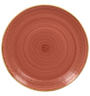 Assiette coupe plate rond coral porcelaine vitrifiée Ø 30,7 cm Twirl Rak