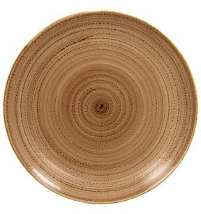 Assiette coupe plate rond marron porcelaine vitrifiée Ø 30,7 cm Twirl Rak
