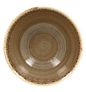 Bol rond brun porcelaine vitrifiée Ø 16 cm Twirl Rak