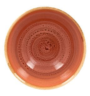 Bol rond orange porcelaine vitrifiée Ø 16 cm Twirl Rak