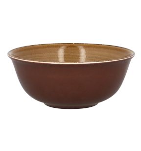 Bol rond marron porcelaine vitrifiée Ø 16 cm Twirl Rak