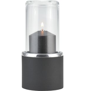 Photophore rond noir Ø 7,3 cm 15,5 cm Tondo Candola