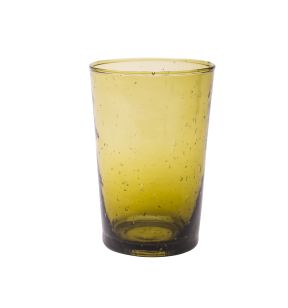 Gobelet empilable ambre en verre recyclé Ø 7,5 cm 11 cm Pia Pro.mundi
