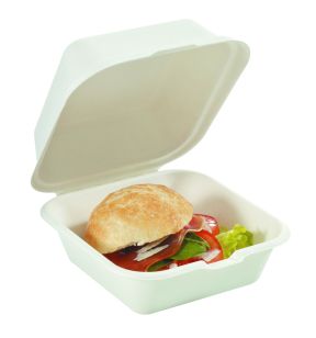 Hamburger doos wit xx4.2 450 ml Solia (25 eenheden)