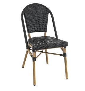 Chaise de terrasse noir 88x46x57 cm Villette Flexmob