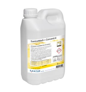 Détergent très concentré pour le lavage de la vaisselle en machine 2 L Santowash Santor