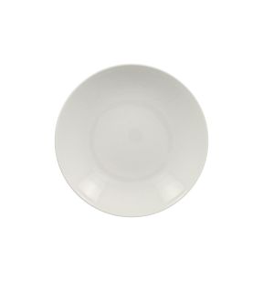 Assiette coupe creuse rond blanc porcelaine vitrifiée Ø 29,9 cm Vintage Rak