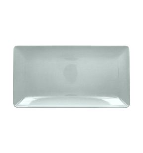 Assiette coupe plate rectangulaire bleu porcelaine vitrifiée 33,8x18,3 cm Vintage Rak