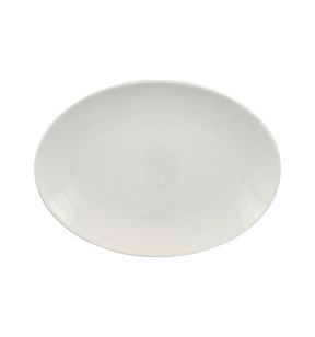 Plat ovale blanc porcelaine vitrifiée 36 cm Vintage Rak