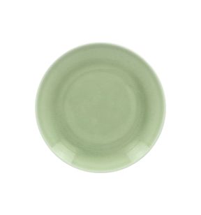 Assiette coupe plate rond vert porcelaine vitrifiée Ø 30,7 cm Vintage Rak