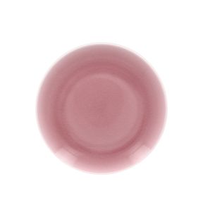 Assiette coupe plate rond rose porcelaine vitrifiée Ø 24 cm Vintage Rak