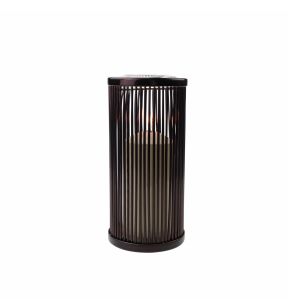 Photophore rond noir Ø 10 cm 15,5 cm  Vertical Candola