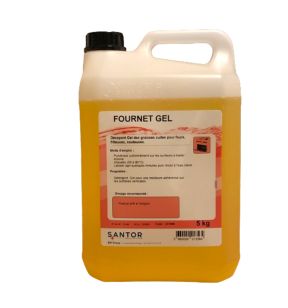 Détergent dégraissant gel alcalin pour le décapage des graisses cuites 5 KG Fournet Santor