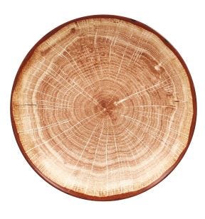Assiette coupe plate rond timber porcelaine vitrifiée Ø 29,3 cm Woodart Rak
