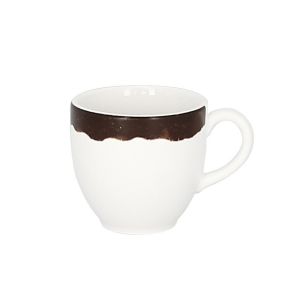 Tasse à expresso marron porcelaine vitrifiée 9 cl Ø 6,5 cm Woodart Rak