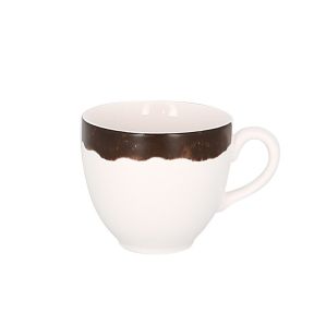 Tasse à thé marron porcelaine vitrifiée 23 cl Ø 8,5 cm Woodart Rak