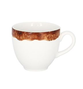 Tasse à thé brun porcelaine vitrifiée 23 cl Ø 8,5 cm Woodart Rak