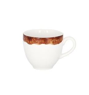 Tasse à déjeuner brun porcelaine vitrifiée 28 cl Ø 9 cm Woodart Rak