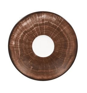 Sous tasse à espresso marron porcelaine vitrifiée Ø 12,5 cm Woodart Rak