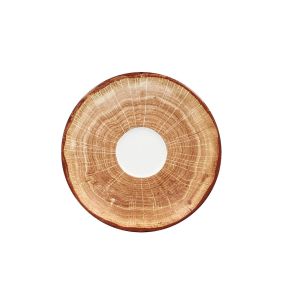Sous-tasse à expresso brun porcelaine vitrifiée Ø 12,5 cm Woodart Rak