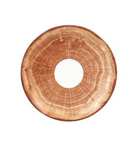 Sous tasse à thé brun porcelaine vitrifiée Ø 15 cm Woodart Rak