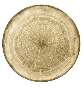 Assiette coupe plate rond moss porcelaine vitrifiée Ø 24 cm Woodart Rak