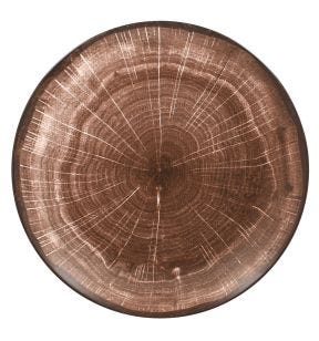 Plat bord met rand rond eik verglaasd Ø 26.7 Woodart Rak
