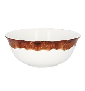 Bol rond brun porcelaine vitrifiée Ø 16 cm Woodart Rak
