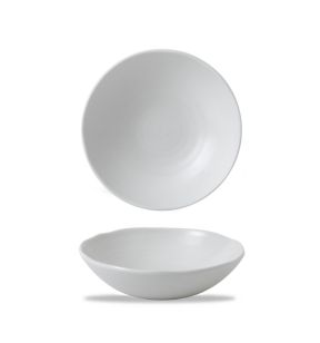Diep randloos bord organic wit verglaasd Ø 21 White Dudson