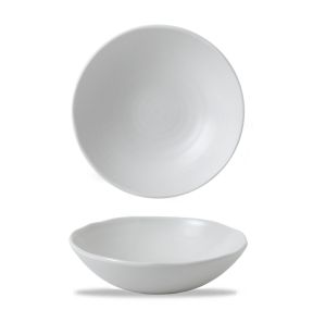 Diep randloos bord organic wit verglaasd Ø 25 White Dudson