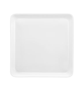 Assiette plate carré blanc porcelaine 25,5x25,5 cm Yaka Medard De Noblat