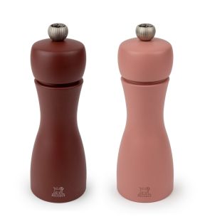 Set moulins poivre / sel droit Terre Ø 5,2 cm 15 cm Duo Peugeot Saveurs