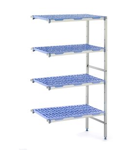 Extra rekken 4 niveaus geanodiseerd aluminium 115.1 x 175 150 kg 4 planken Tournus