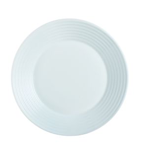 Assiette plate rond blanc verre opal Ø 25 cm Stairo Arcoroc