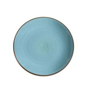 Assiette à dessert rond turquoise grès émaillé Ø 21 cm Feeling Medard De Noblat