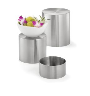 Display rond inox Barclay Risers Tablecraft (3 eenheden)