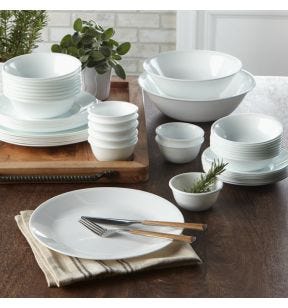 Coupelle rond blanc verre Ø 12 cm Winter Frost Corelle