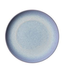 Assiette coupe plate rond bleu porcelaine Ø 24 cm Azure Accolade