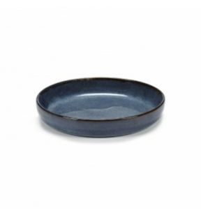 Assiette à tapas rond bleu foncé émaillé grès émaillé Ø 14 cm Pure Blue Serax