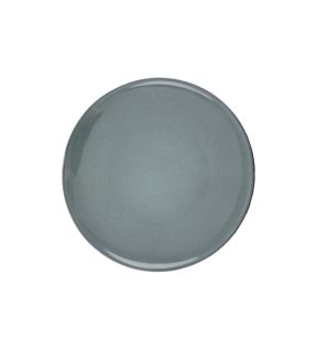 Plat bord met rand rond grijs verglaasd Ø 22 Velvet Astera
