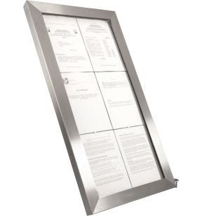 Porte-menu lumineux rectangulaire 6 pages led Securit