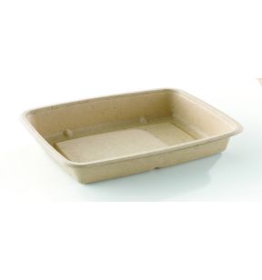 Bakje rechthoekig beige xx3 60 cl Be Pulp (75 eenheden)