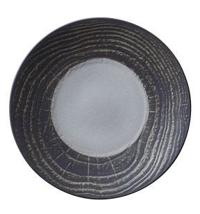 Assiette coupe plate rond gris porcelaine culinaire Ø 21,5 cm Arborescence Revol