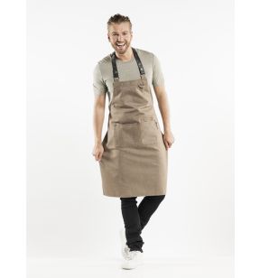 Schort met borststuk beige Eén maat Forene Chaud Devant