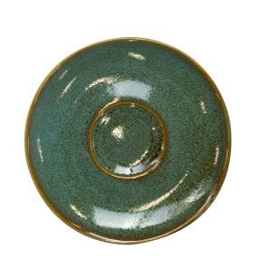 Schoteltje rond groen geglazuurd aardewerk Ø 14 Sky Pro.mundi
