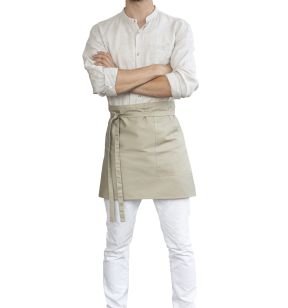 Schort beigegrijs Eén maat Bistro Pro.mundi