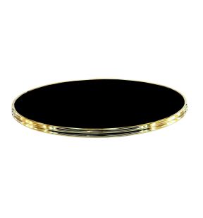 Plateau de table d'extérieur rond noir Ø 60 cm 3 cm Werzalit Flexmob