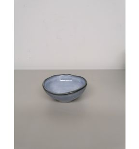 Coupelle organique rond bleu grès émaillé Ø 8,3 cm Sky Pro.mundi