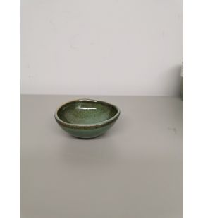 Coupelle organique rond vert grès émaillé Ø 8,3 cm Sky Pro.mundi